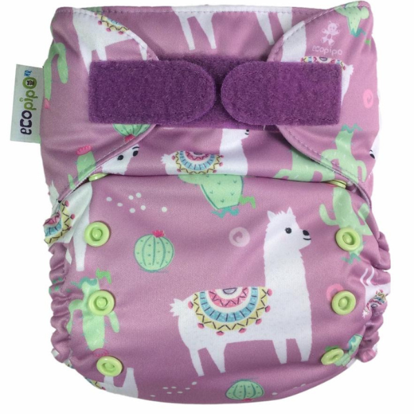 G3 Print Velcro One-Size Cloth Diaper LLamas