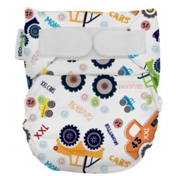 4-6 Years Old Print Velcro Cloth Diaper Monster Trucks