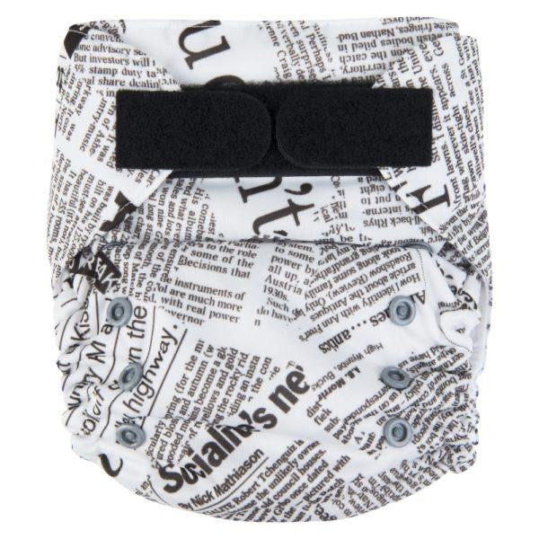 G3 Print Velcro One-Size Cloth Diaper Newspaper