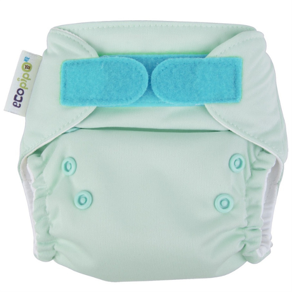 Newborn Ecopipo Solid Velcro Cloth Diaper Turquoise
