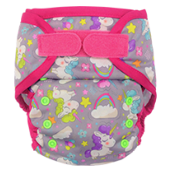 Nappies Print Velcro One-Size Cloth Cover Unicorns