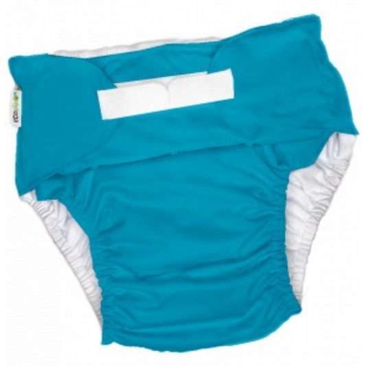 Adult Solid Velcro Cloth Diaper Aqua