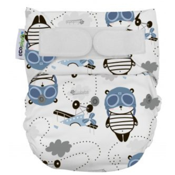 4-6 Years Old Print Velcro Cloth Diaper Aviator