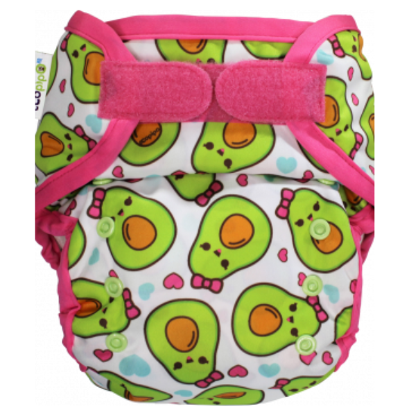 Nappies Print Velcro One-Size Cloth Cover Avocado Pink