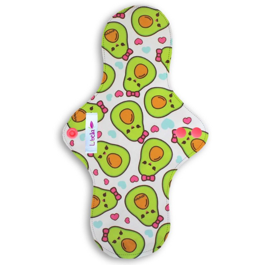 Night Pad/Postpartum Lubella Print Cloth Pad Avocado