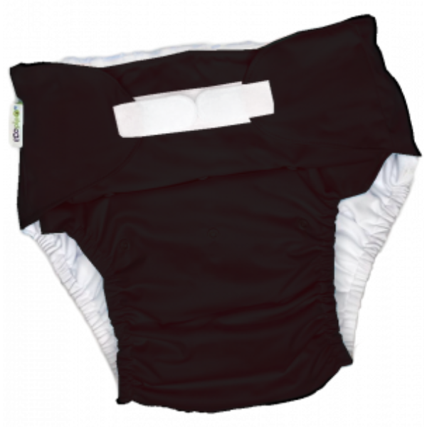 Junior Solid Velcro Cloth Diaper Black