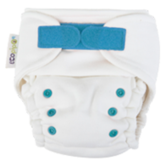 Night Solid Velcro One-Size Cloth Diaper Blue