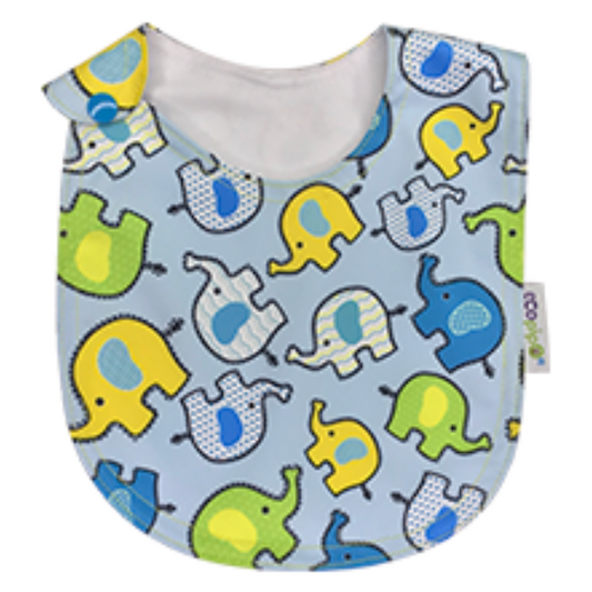 Baby Bid Print Blue Elephants