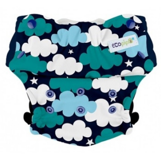 Training Pants Print One-Size Cloth Diaper Clouds