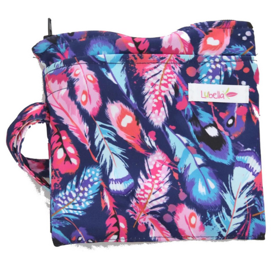 Wet Mini Bags Print Feathers