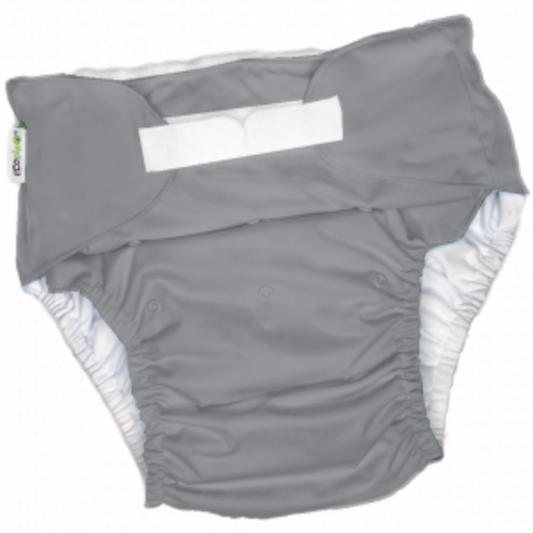 Adult Solid Velcro Cloth Diaper Grey