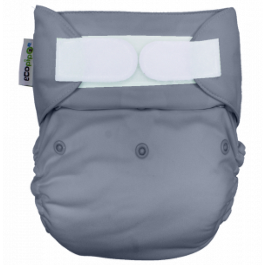 6-8 Years Old Solid Velcro Cloth Diaper Grey