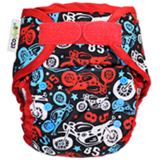 Nappies Print Velcro One-Size Cloth Cover Motorcycles