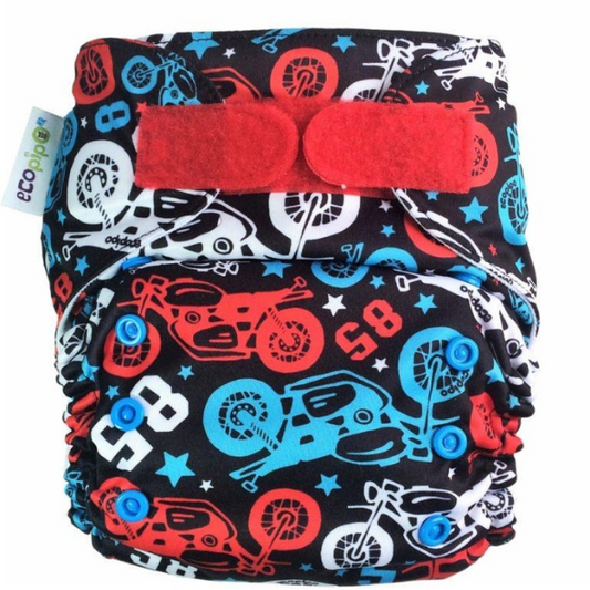 G3 Print Velcro One-Size Cloth Diaper Motorcycles