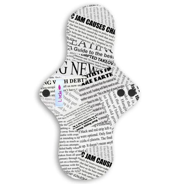 Night Pad/Postpartum Lubella Print Cloth Pad Newspaper