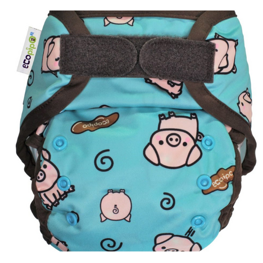 Nappies Print Velcro One-Size Cloth Cover Pigs