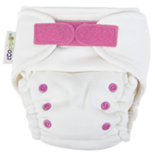 Night Solid Velcro One-Size Cloth Diaper Pink