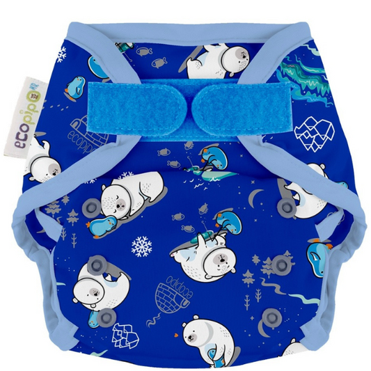 Nappies Print Velcro One-Size Cloth Cover Polar Bear