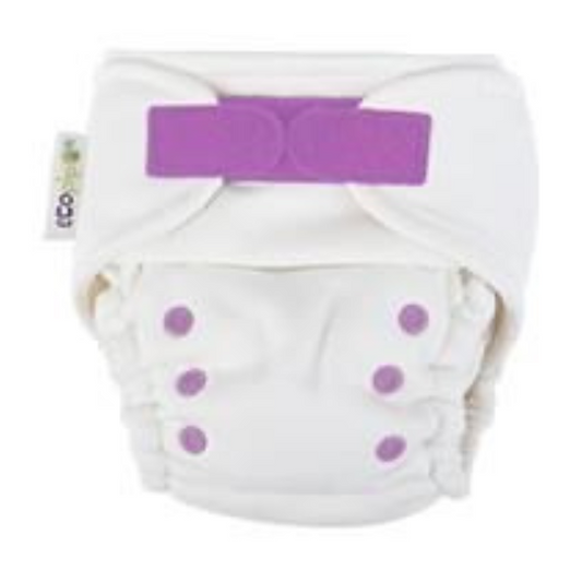 Night Solid Velcro One-Size Cloth Diaper Purple