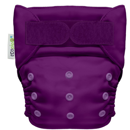 G4 Solid Velcro One-Size Cloth Diaper Purple