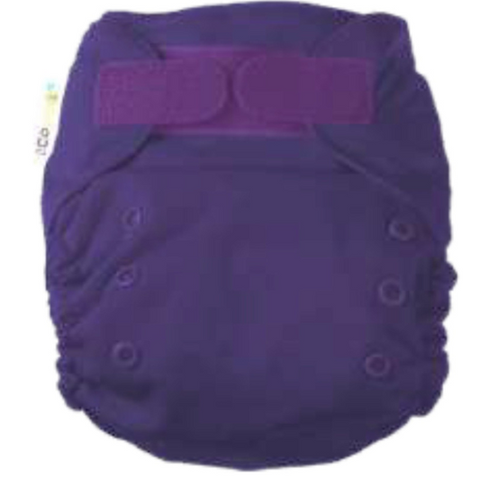 G3 Solid Velcro One-Size Cloth Diaper Purple Dark