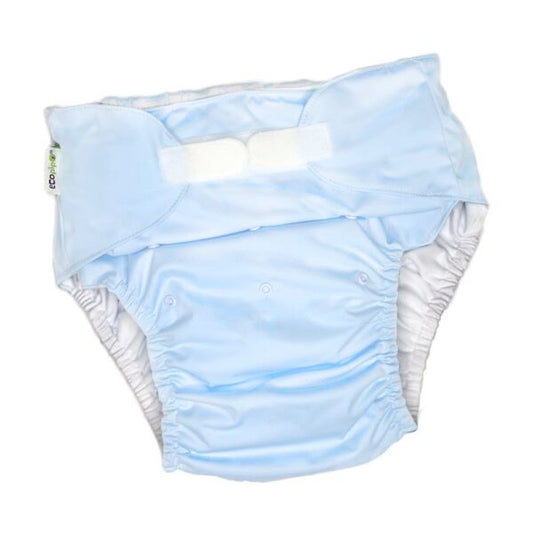 Junior Solid Velcro Cloth Diaper Sky Blue