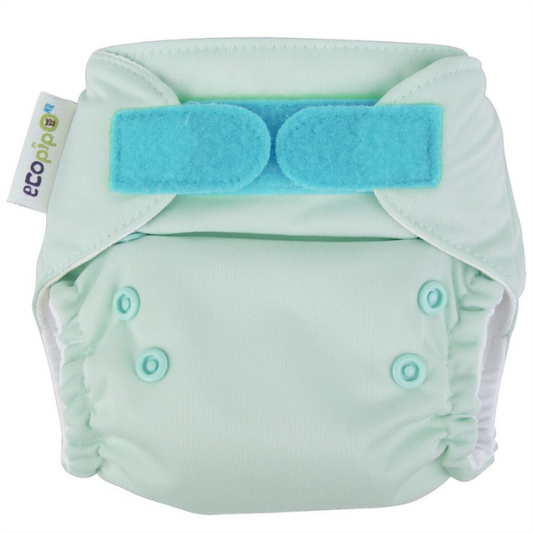 Newborn Ecopipo Solid Velcro Cloth Diaper Turquoise