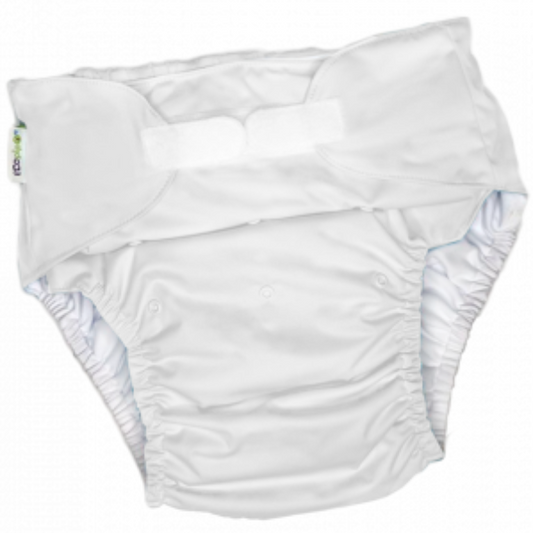 Jumbo Solid Velcro Cloth Diaper White